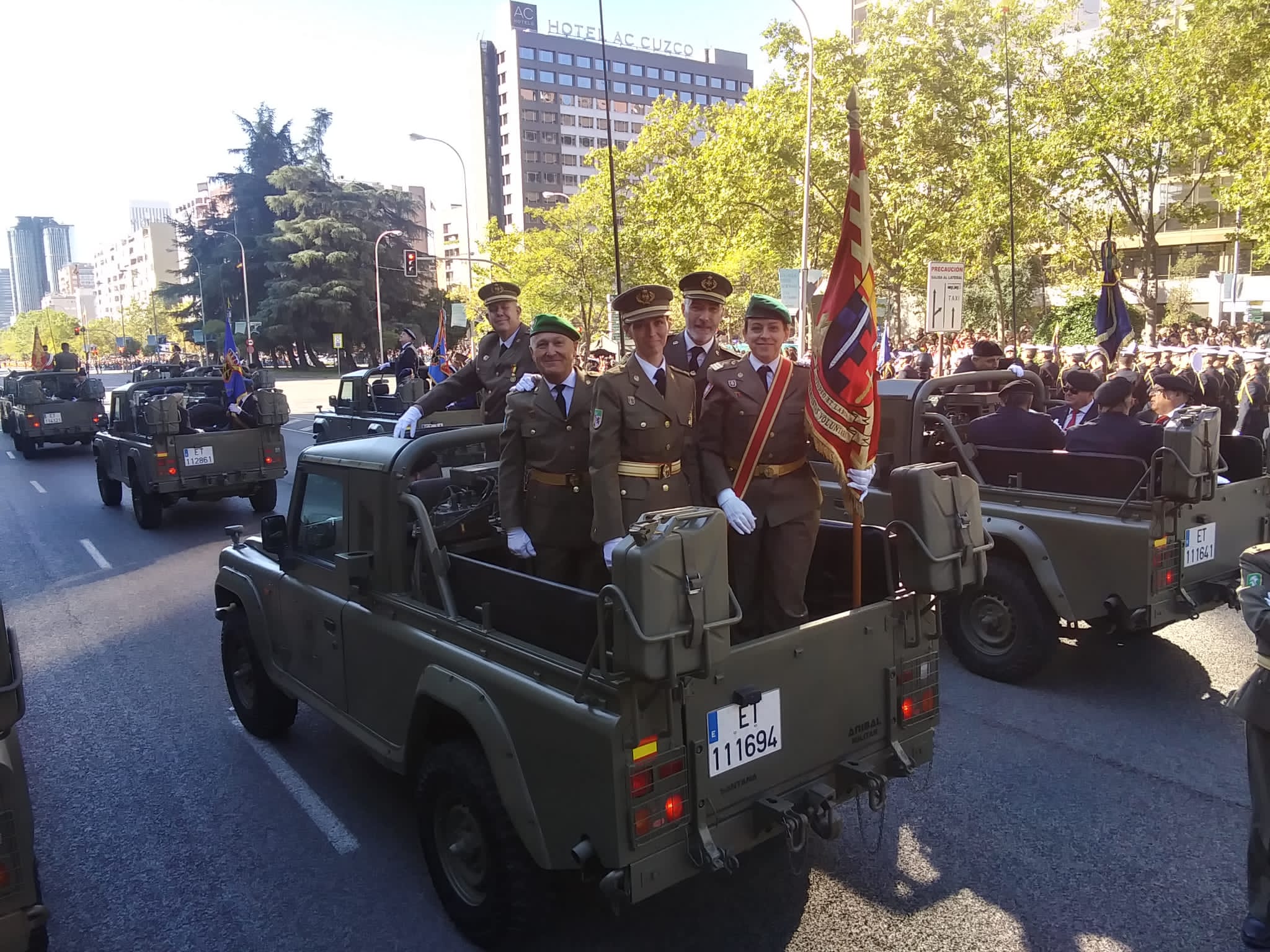 Reservistas voluntarios en el Desfile del Día de la Fiesta Nacional en 2022